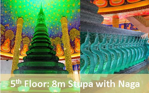 5th Floor: 8m Stupa with Naga
